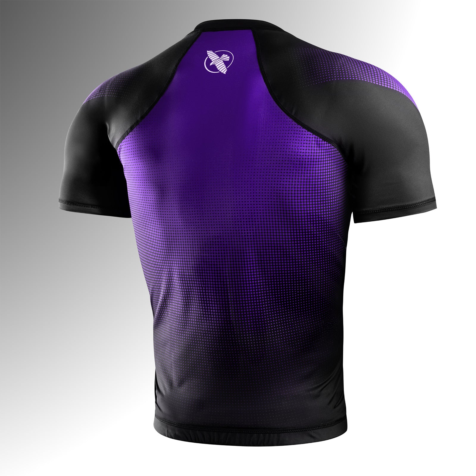 Hayabusa Pro Ranked Short Sleeve Rash Guard Purple - The Fight Club
