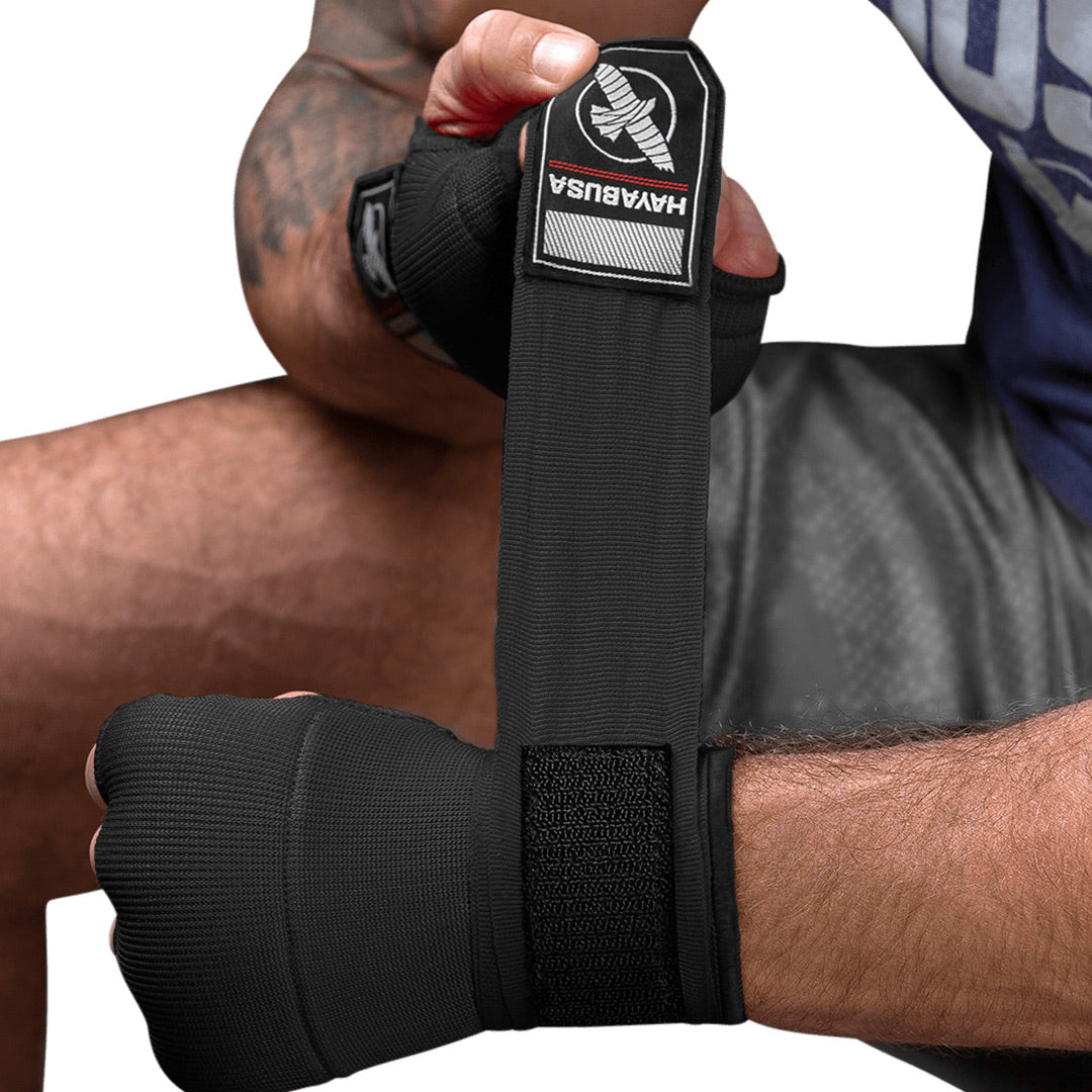 Hayabusa Quick Gel Hand Wraps Black - The Fight Club