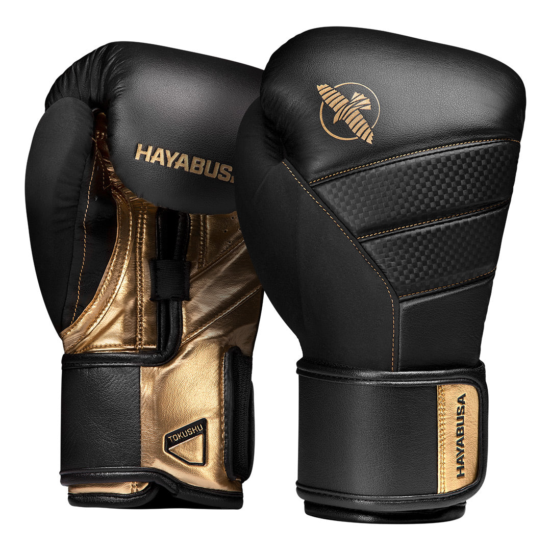 Hayabusa T3 Boxing Gloves Black/Gold - The Fight Club