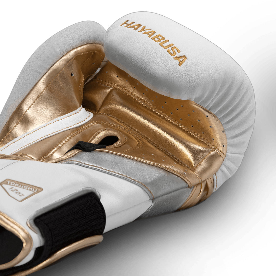 Hayabusa T3 Boxing Gloves White/Gold - The Fight Club
