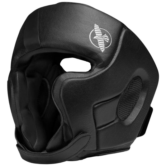 Hayabusa T3 Chinless Boxing Headgear Black/Black - The Fight Club