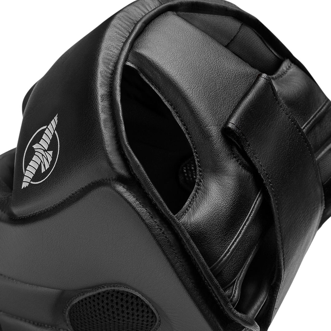 Hayabusa T3 Chinless Boxing Headgear Black/Black - The Fight Club