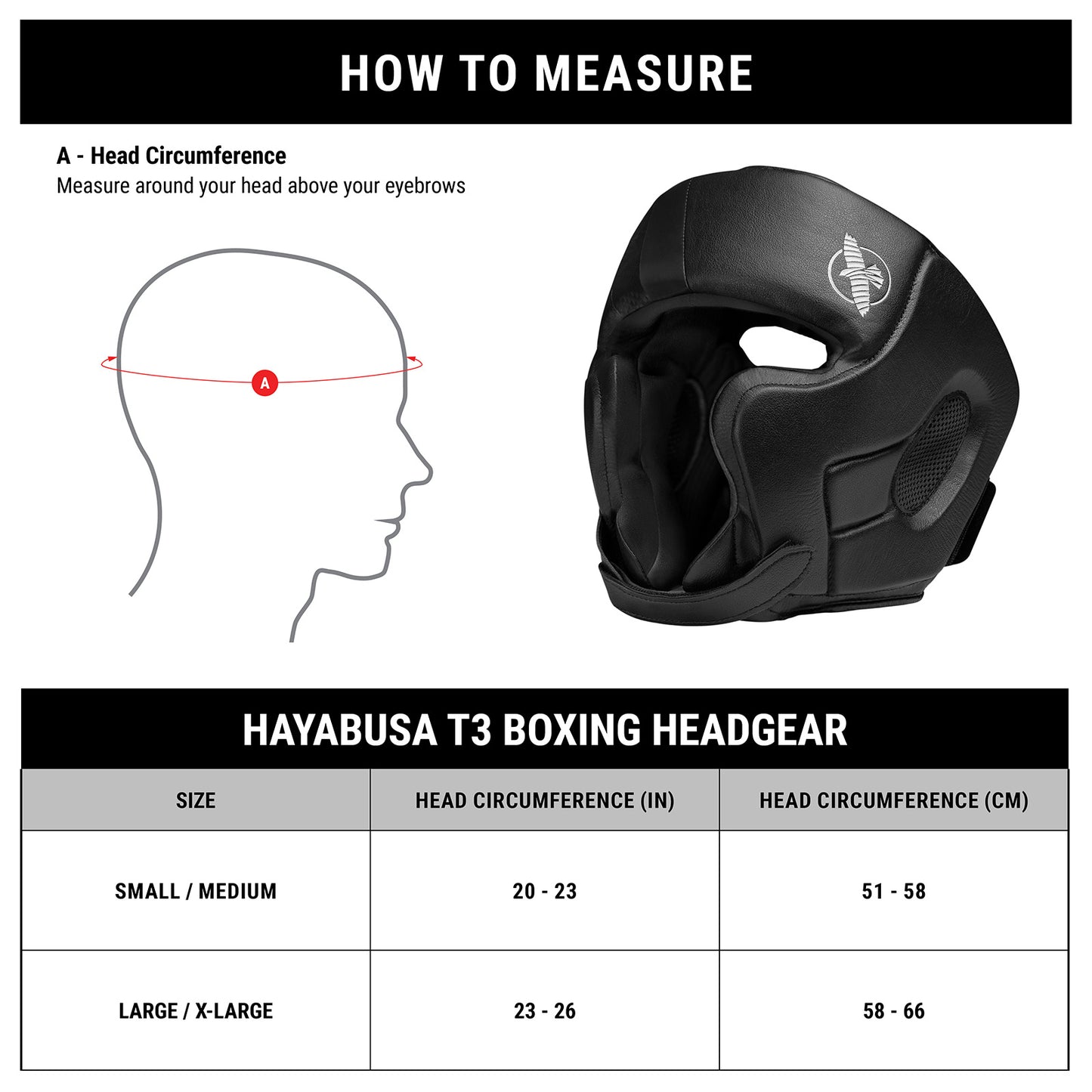 Hayabusa T3 Chinless Boxing Headgear Black/Black
