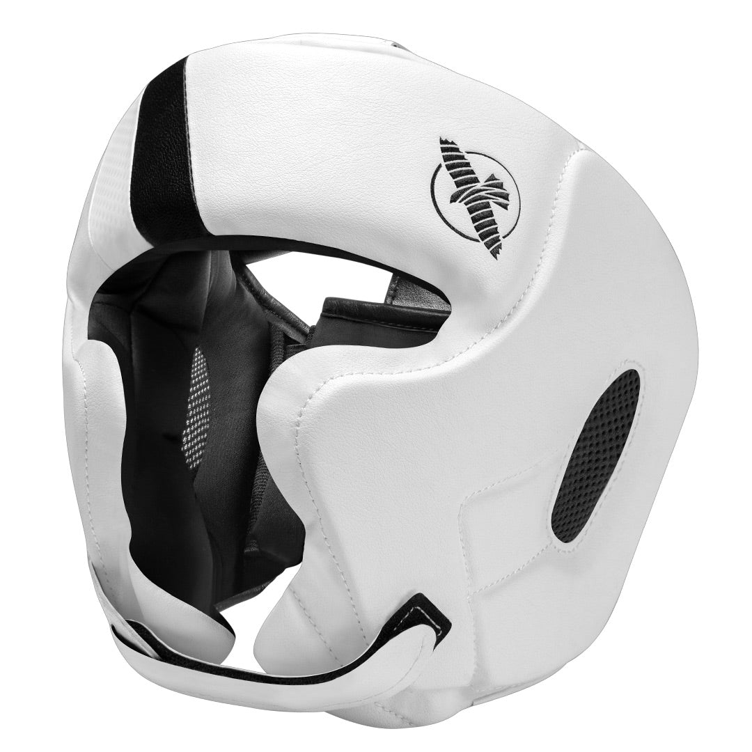 Hayabusa T3 Chinless Boxing Headgear White/Black - The Fight Club