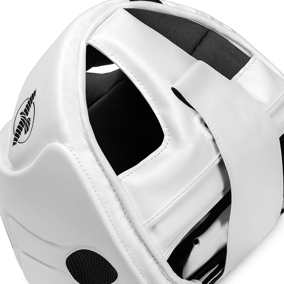 Hayabusa T3 Chinless Boxing Headgear White/Black - The Fight Club