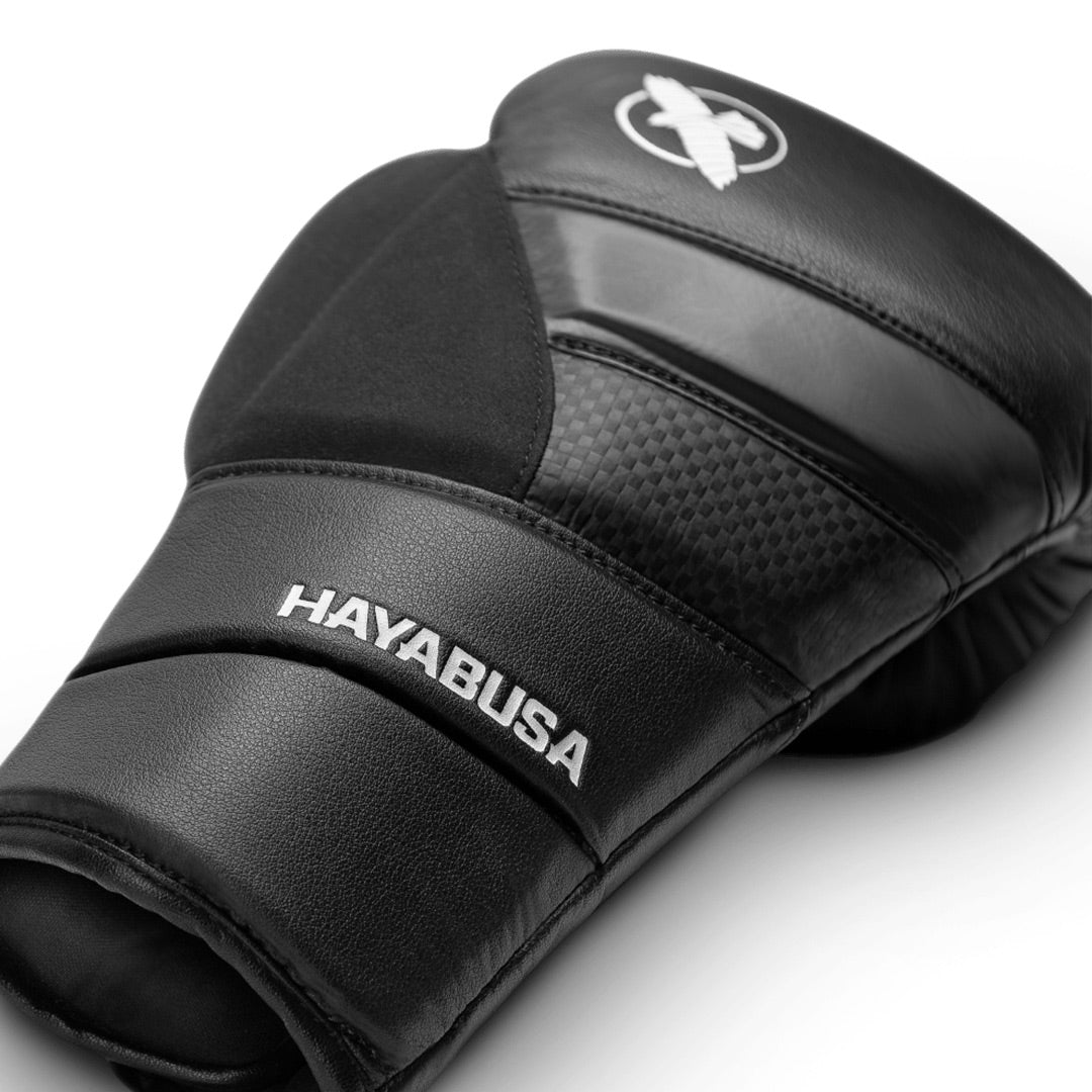 Hayabusa T3 Lace Up Boxing Gloves Black - The Fight Club