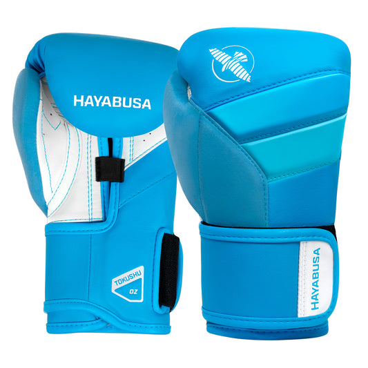 Hayabusa T3 Youth Boxing Gloves Neon Blue - The Fight Club