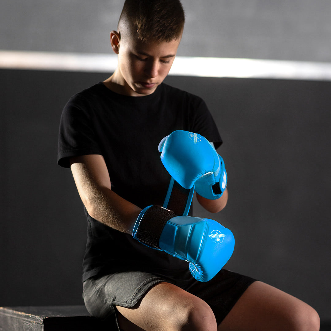Hayabusa T3 Youth Boxing Gloves Neon Blue - The Fight Club