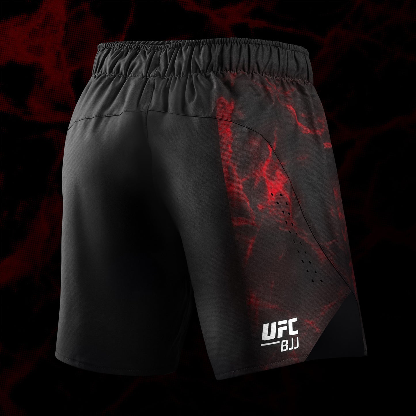 Hayabusa UFC BJJ Grappling Shorts Black/Red - The Fight Club