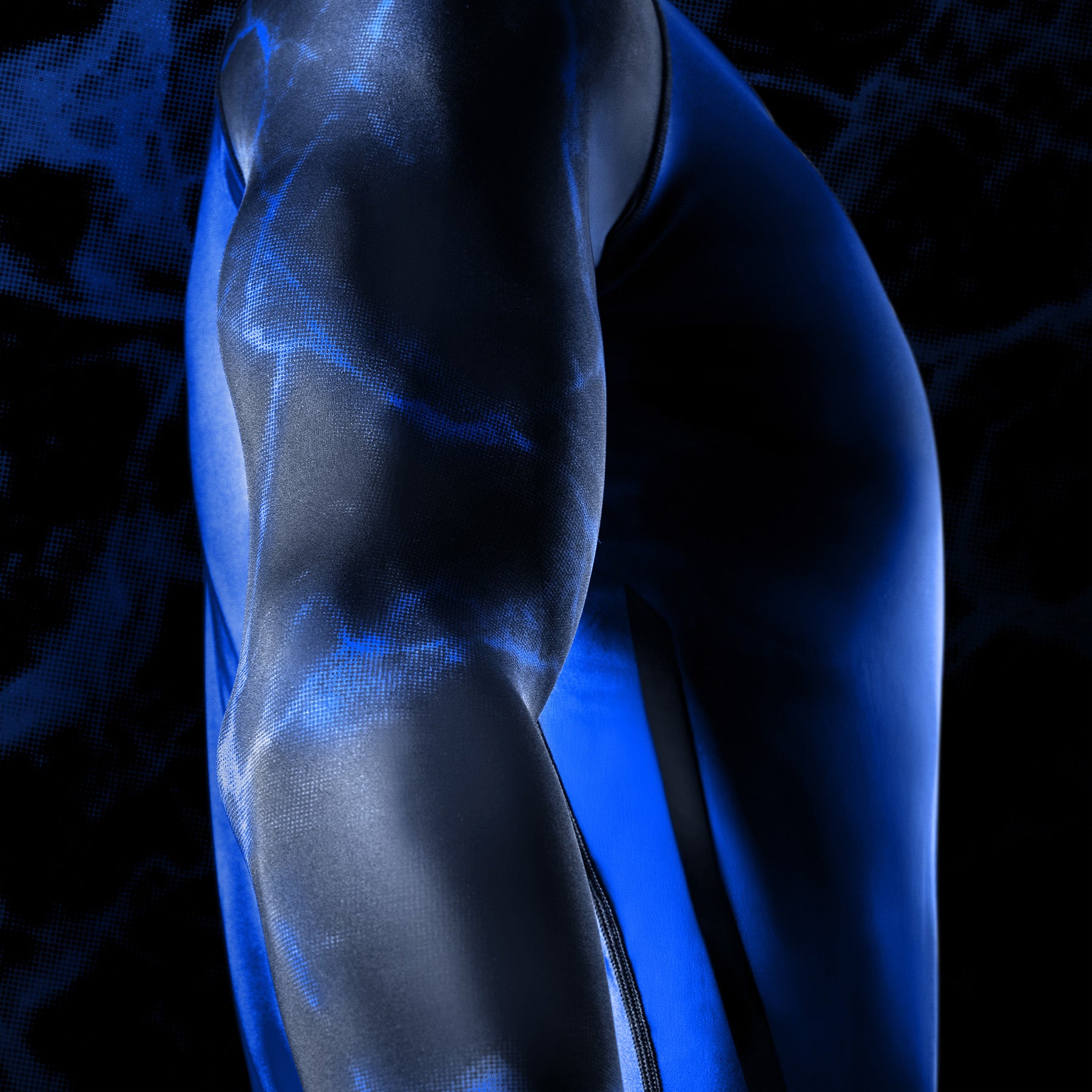 Hayabusa UFC BJJ Long Sleeve Rash Guard Black/Blue - The Fight Club