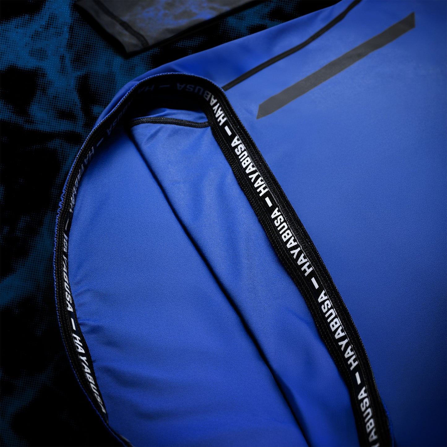 Hayabusa UFC BJJ Long Sleeve Rash Guard Black/Blue - The Fight Club