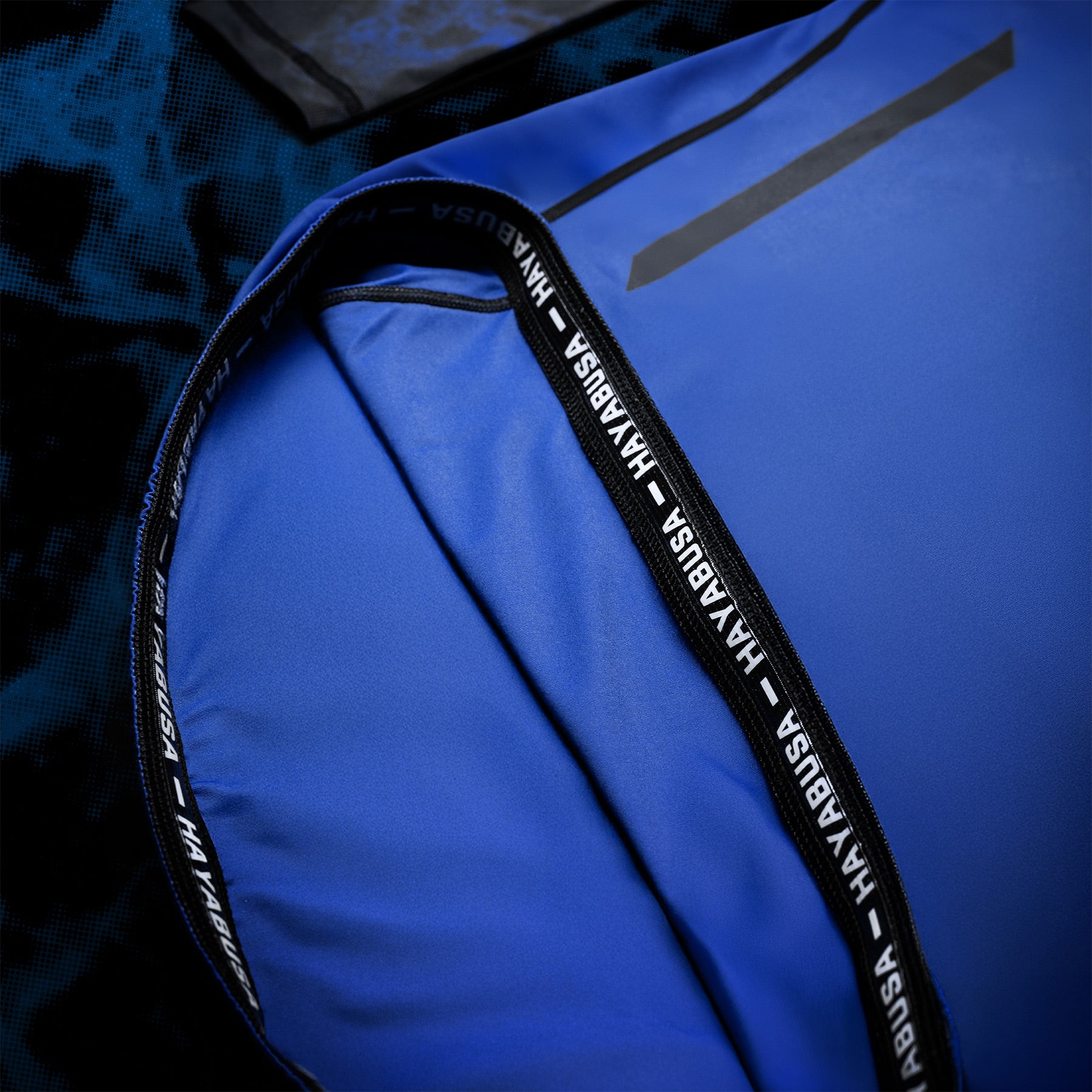 Hayabusa UFC BJJ Long Sleeve Rash Guard Black/Blue - The Fight Club