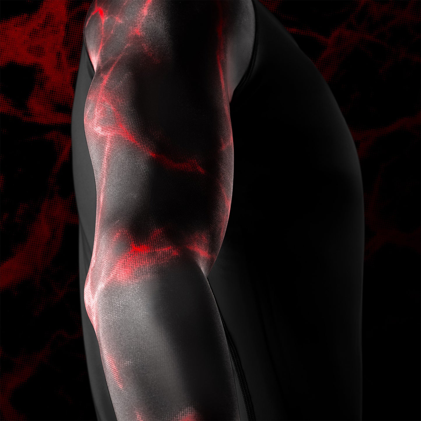 Hayabusa UFC BJJ Long Sleeve Rash Guard Black/Red - The Fight Club