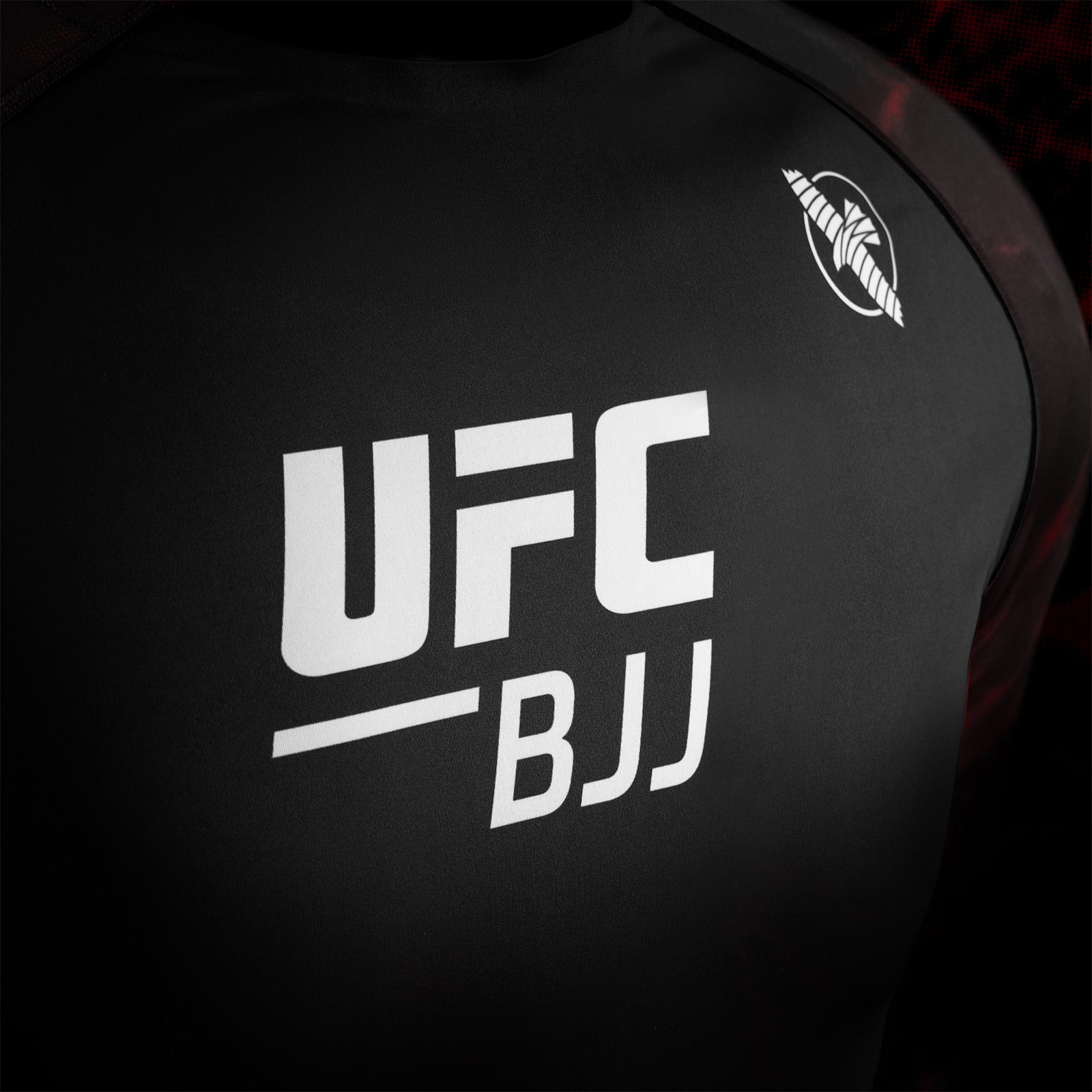 Hayabusa UFC BJJ Short Sleeve Rash Guard Red - The Fight Club
