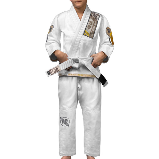 Hayabusa Youth Ascend Lightweight Jiu Jitsu Gi White - The Fight Club