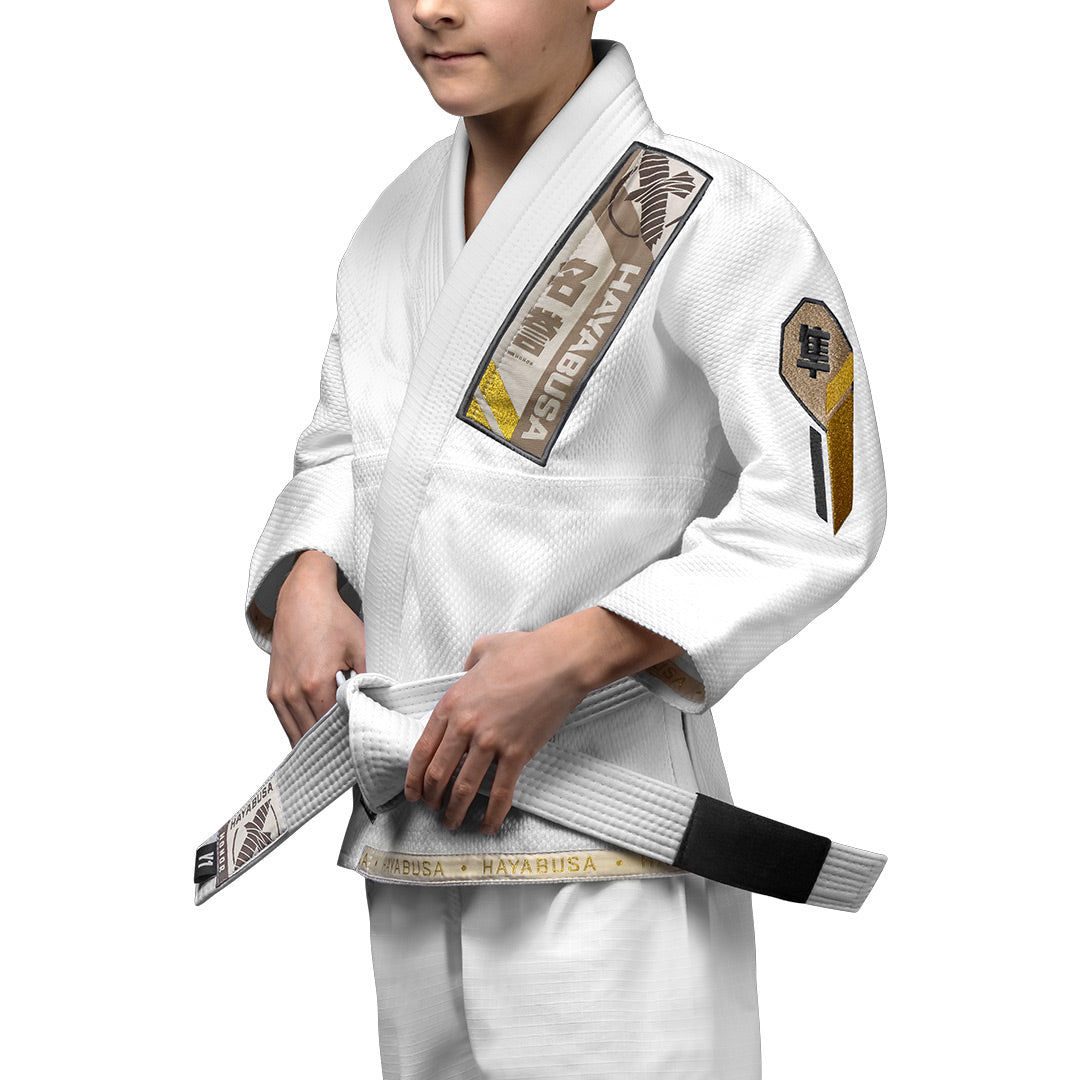 Hayabusa Youth Ascend Lightweight Jiu Jitsu Gi White - The Fight Club