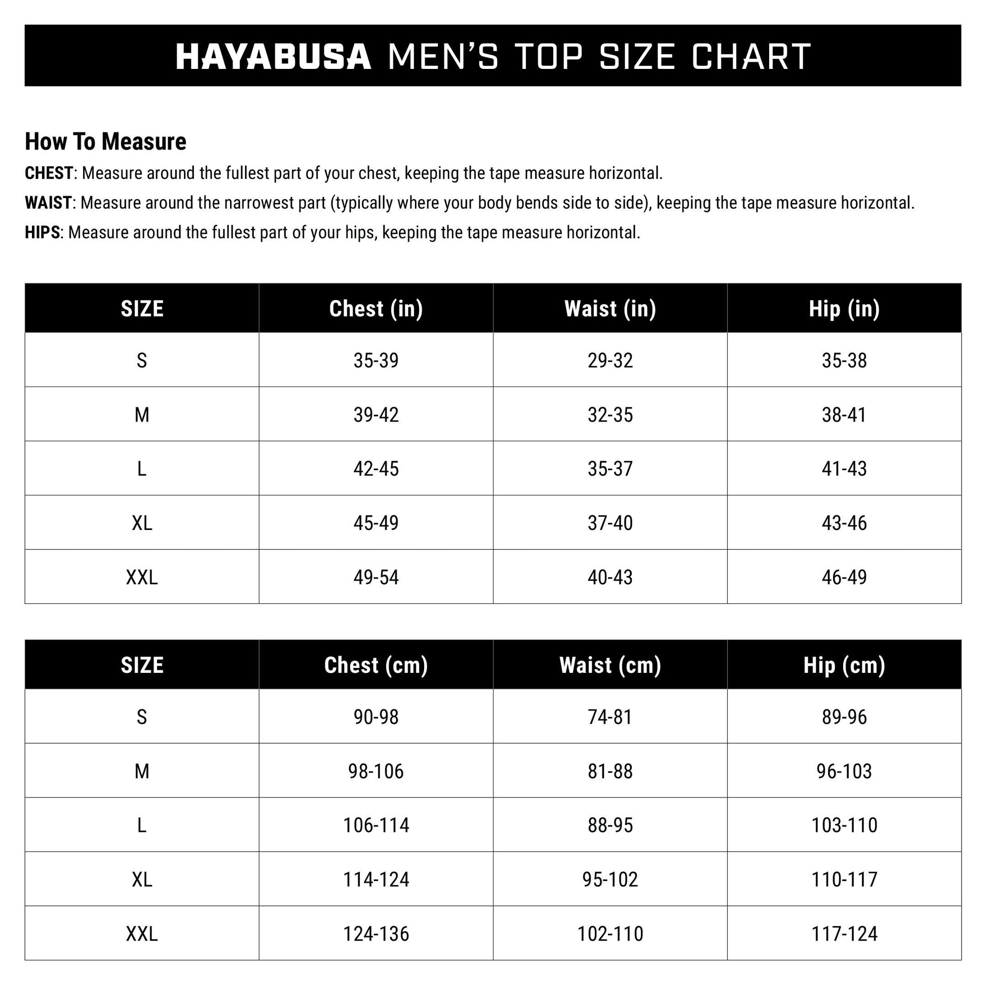 Hayabusa Men's Zip-Up Performance Hoodie Light Heather Grey Size Guide - The Fight Club