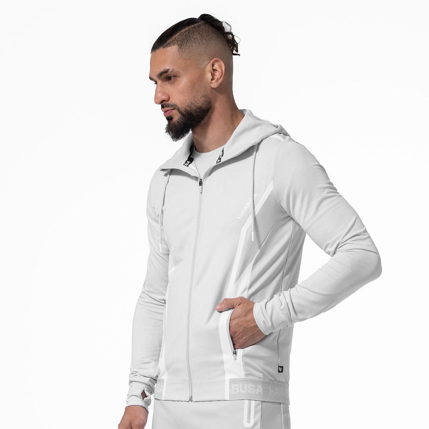 Hayabusa Men's Zip-Up Performance Hoodie Light Heather Grey - The Fight Club