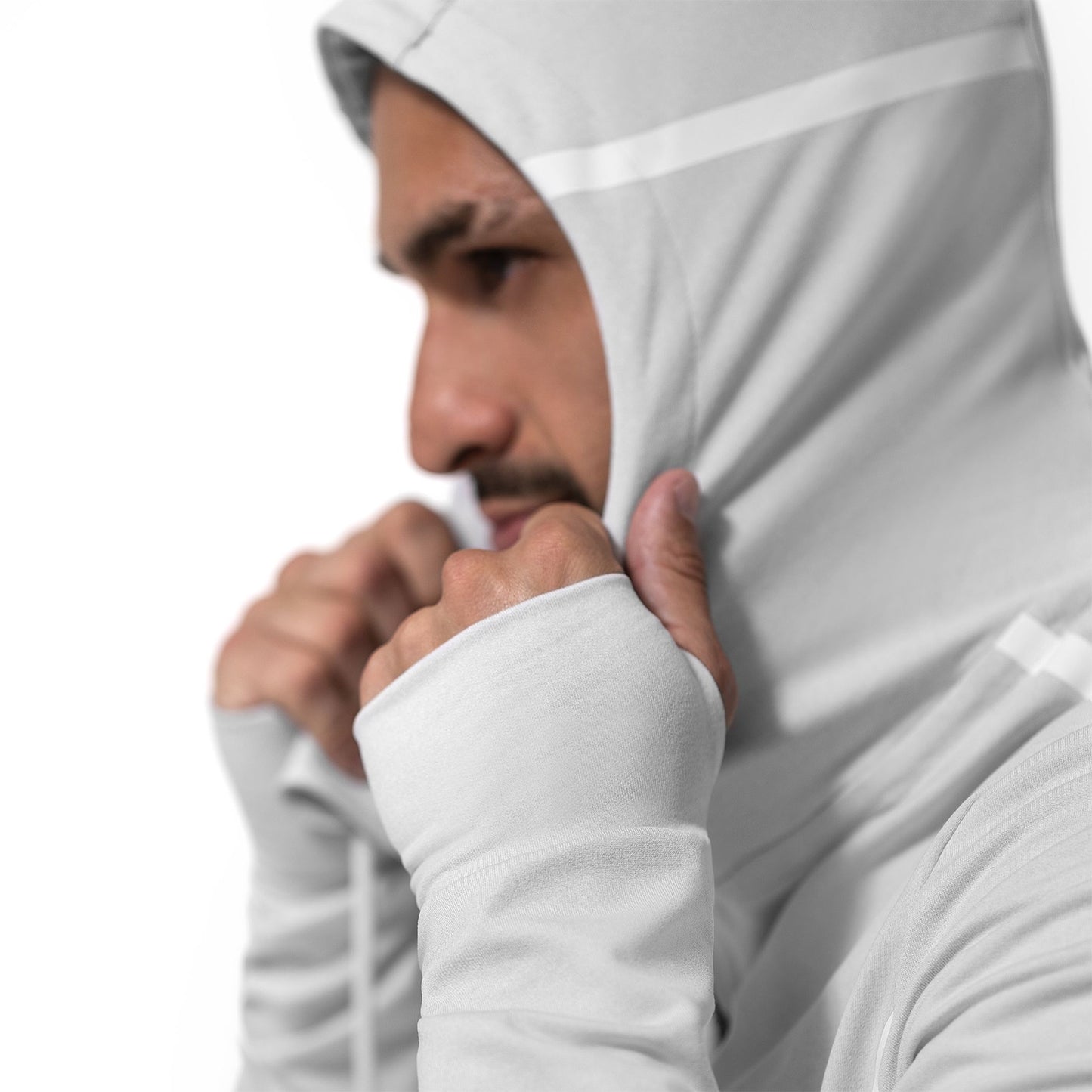 Hayabusa Men's Zip-Up Performance Hoodie Light Heather Grey - The Fight Club
