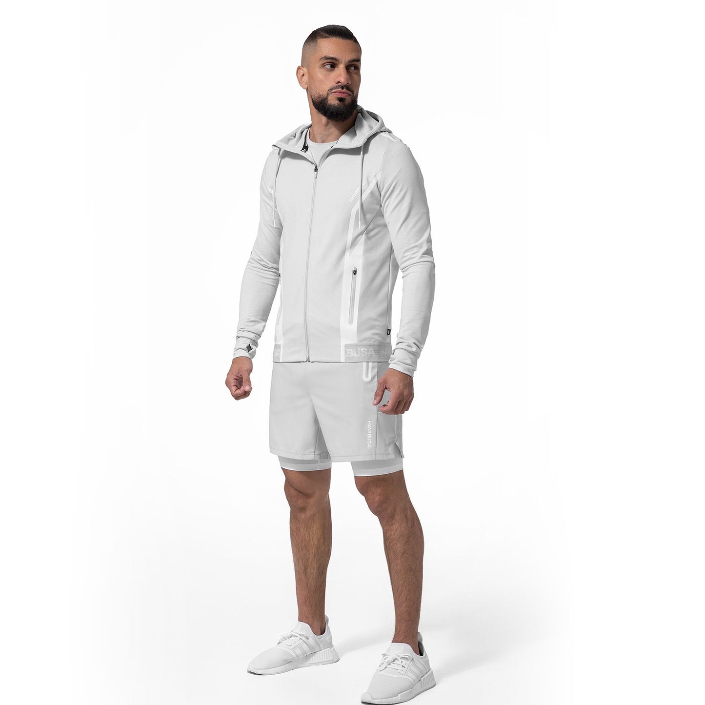 Hayabusa Men's Zip-Up Performance Hoodie Light Heather Grey - The Fight Club