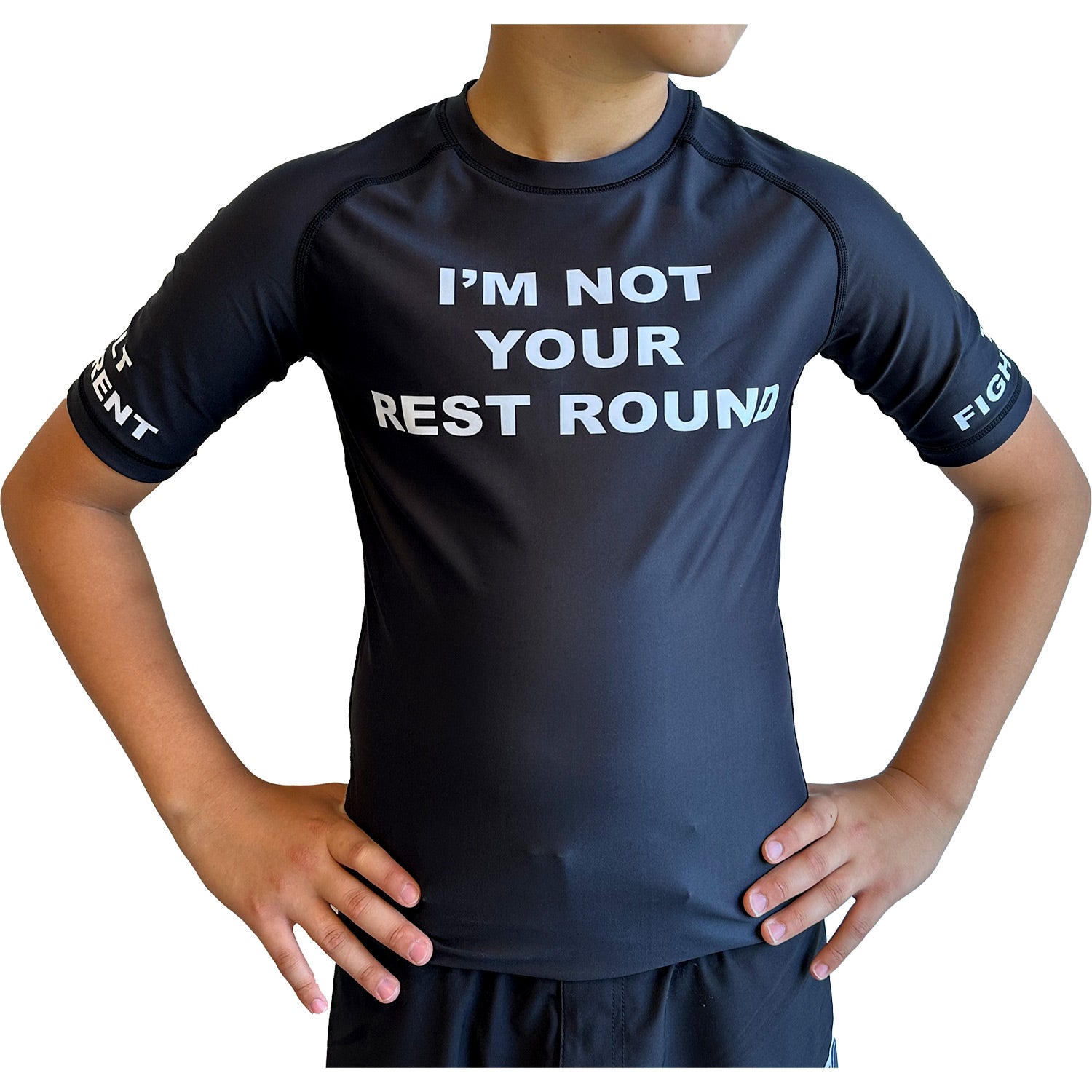 The Fight Club I'm Not Your Rest Round Jiu Jitsu MMA Rash Guard Short Sleeve - The Fight Club