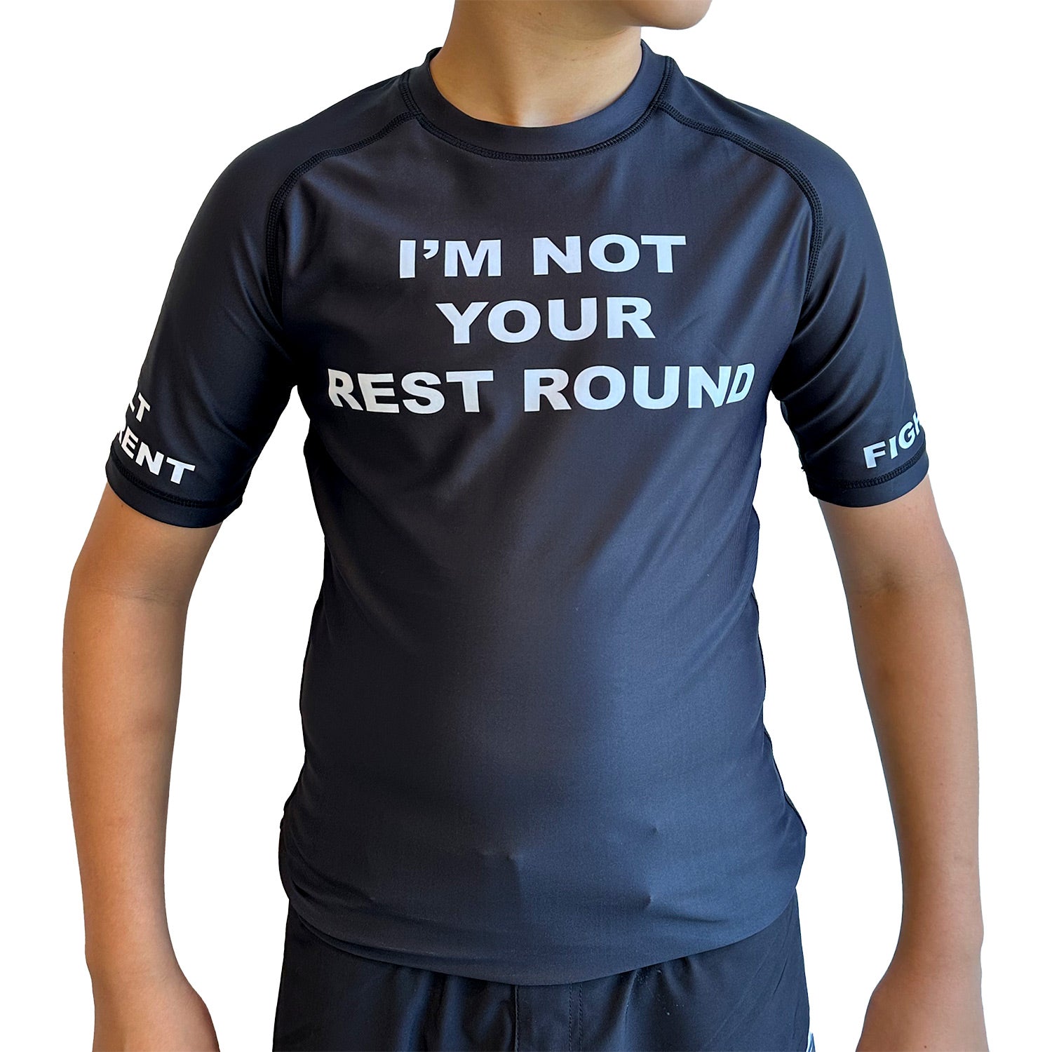 The Fight Club I'm Not Your Rest Round Jiu Jitsu MMA Rash Guard Short Sleeve - The Fight Club