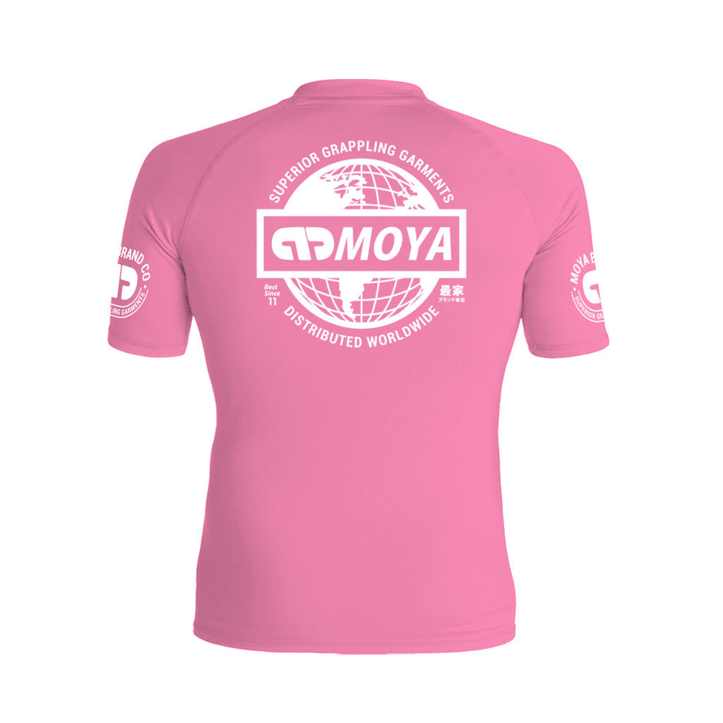 Moya Kids Short Sleeve Rash Guard Pink - The Fight Club