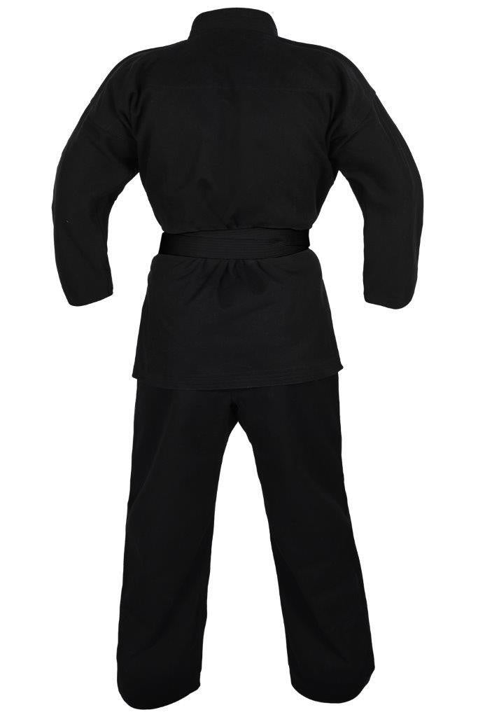 Yamasaki 14oz Gold Deluxe Brushed Canvas Karate Gi Black - The Fight Club