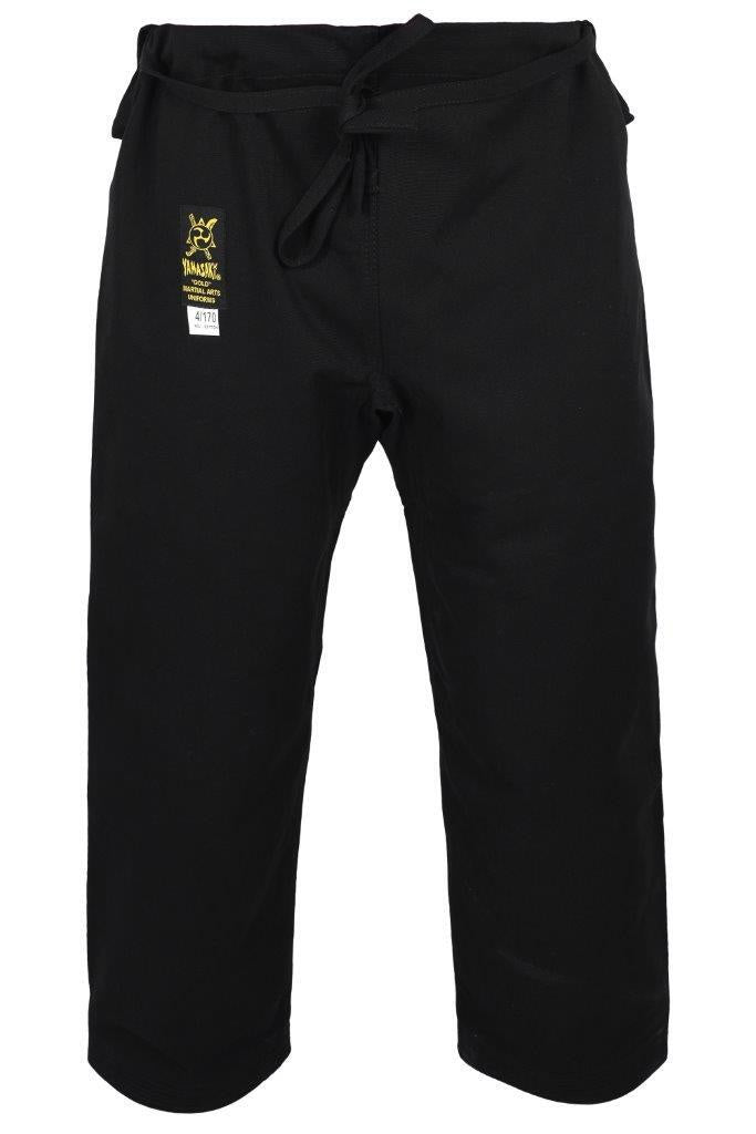 Yamasaki 14oz Gold Deluxe Brushed Canvas Karate Gi Black - The Fight Club