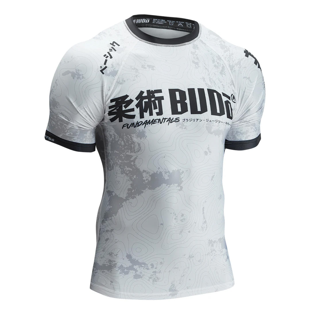 Budo Kihon Ranked Rash Guard White - The Fight Club