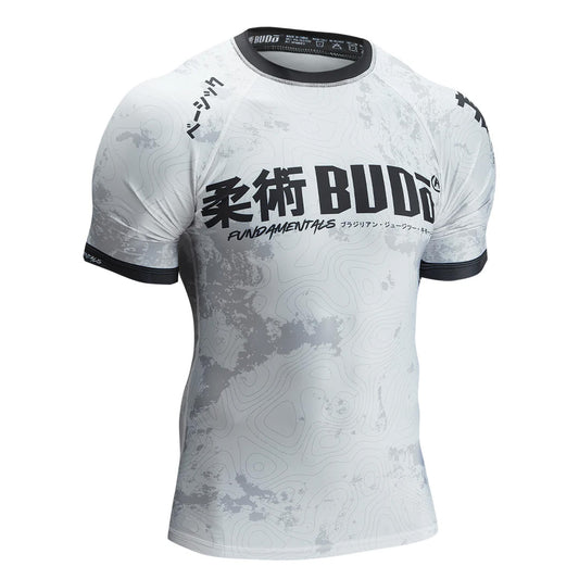 Budo Kihon Ranked Rash Guard White - The Fight Club