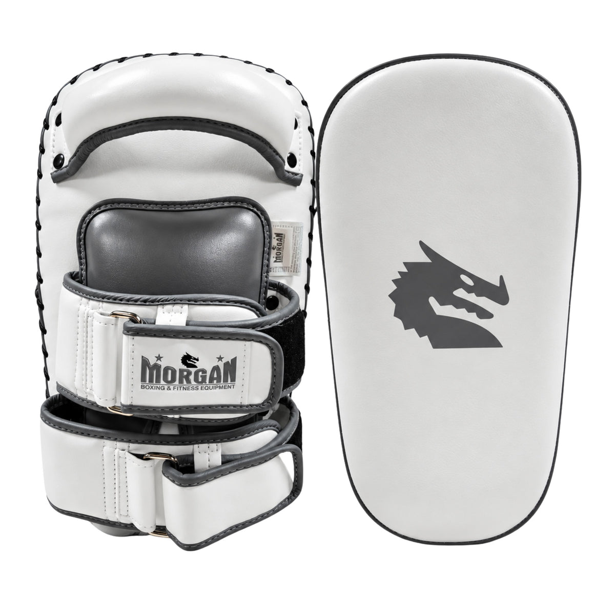 Morgan White Knight Thai Pads (Pair) - The Fight Club