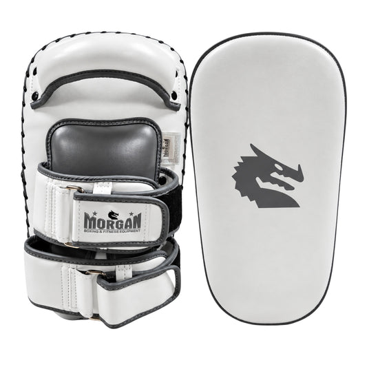 Morgan White Knight Thai Pads (Pair) - The Fight Club