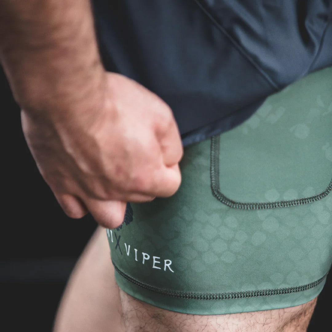Budo ONI x VIPER 2-in-1 Fight Shorts Charcoal - The Fight Club
