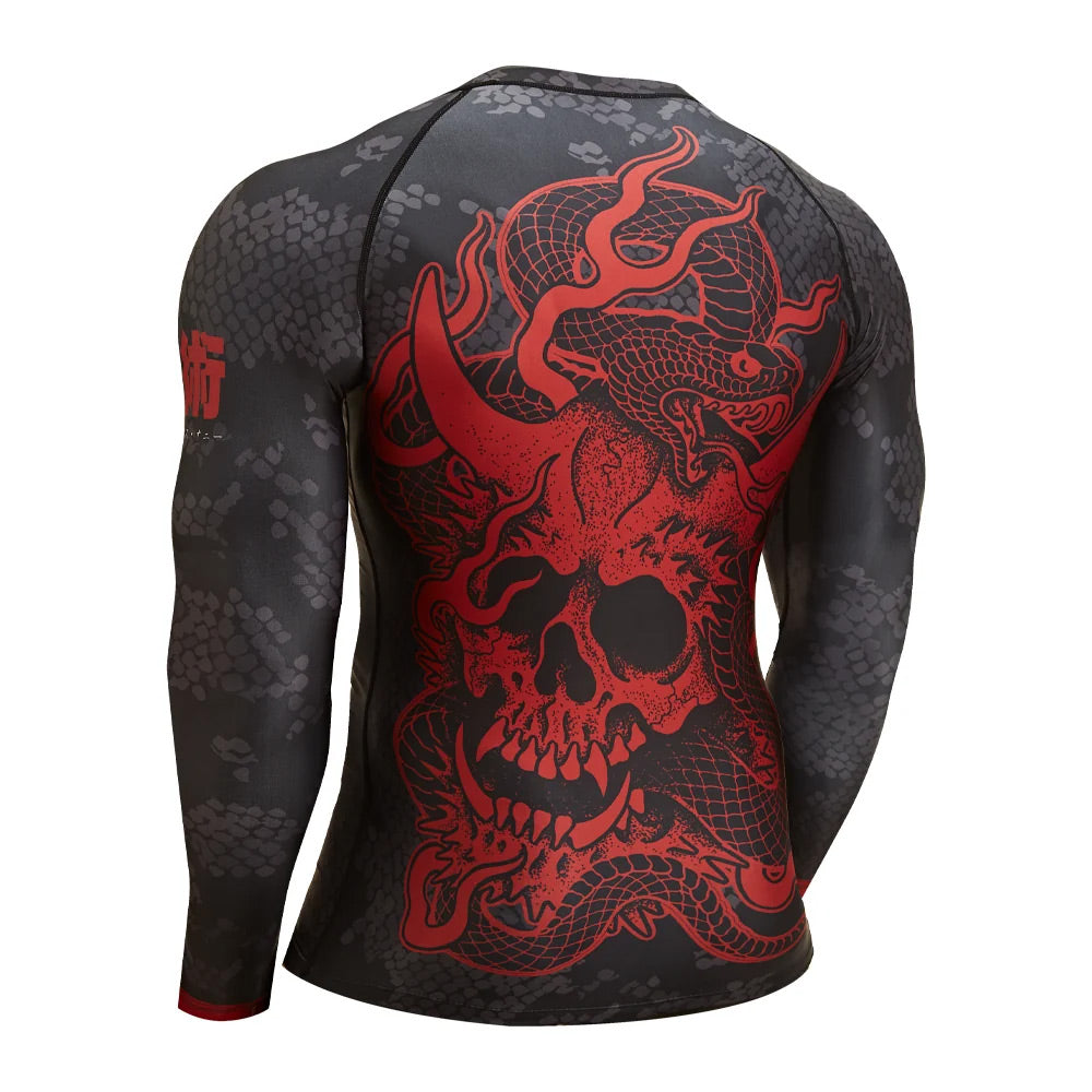 Budo ONI x VIPER Black Long Sleeve Rash Guard - The Fight Club