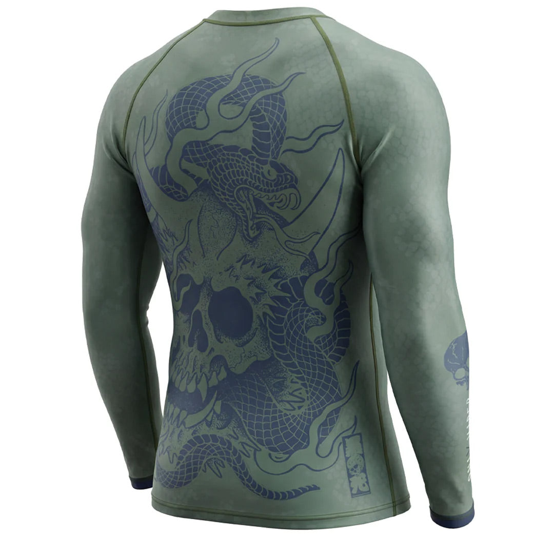 Budo ONI x VIPER Green Long Sleeve Rash Guard