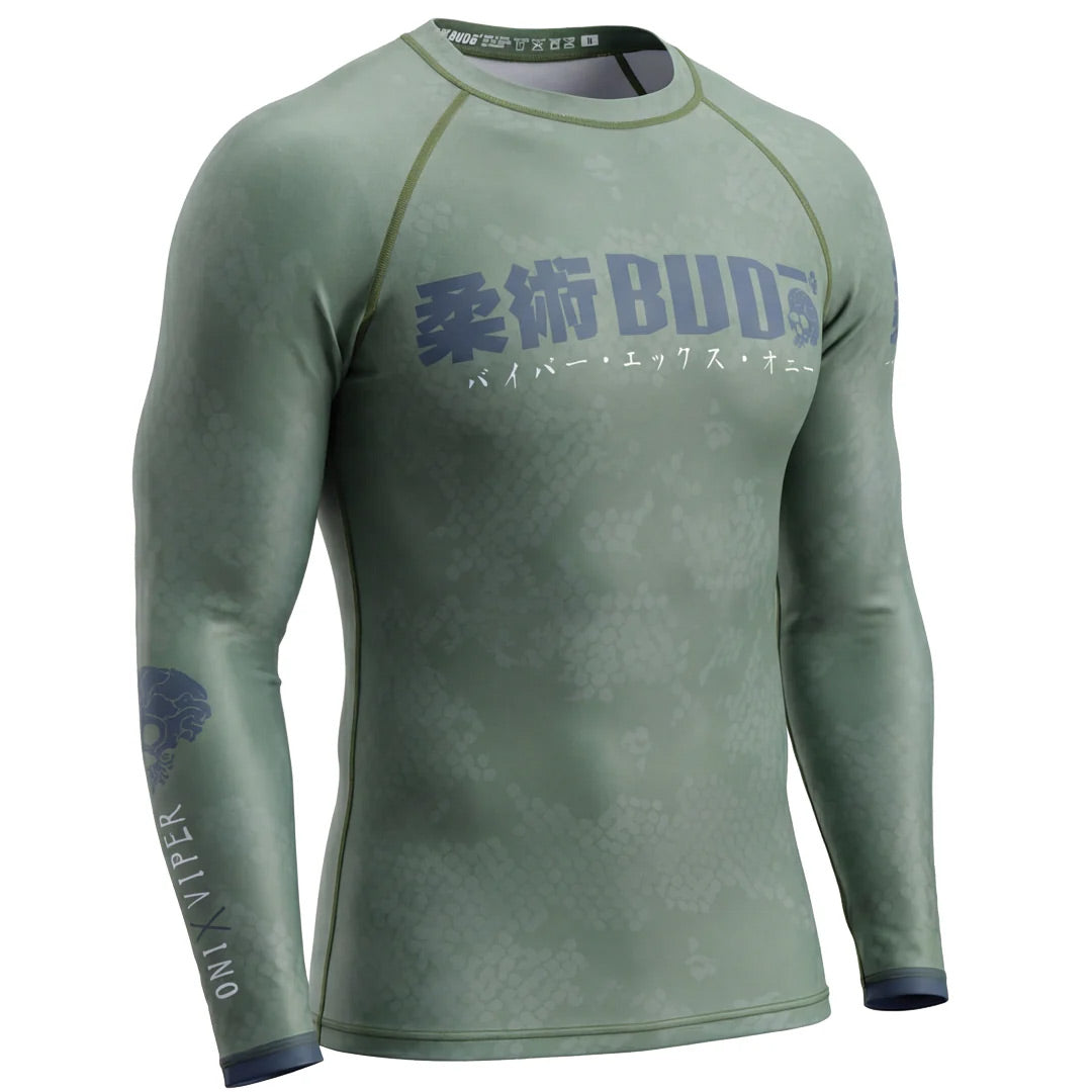 Budo ONI x VIPER Green Long Sleeve Rash Guard