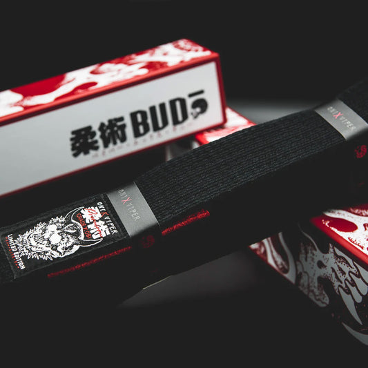 Budo Premium ONI x VIPER Jiu Jitsu Belt Black - The Fight Club