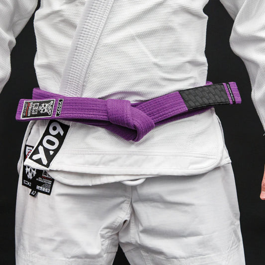 Budo Premium Jiu-Jitsu Belt Purple - The Fight Club