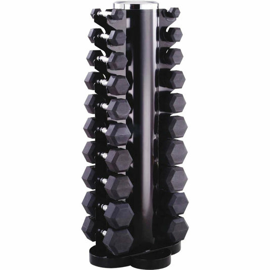 Morgan Rubber Hex Pack 110kg (1-10kg) + Vertical Stand - The Fight Club