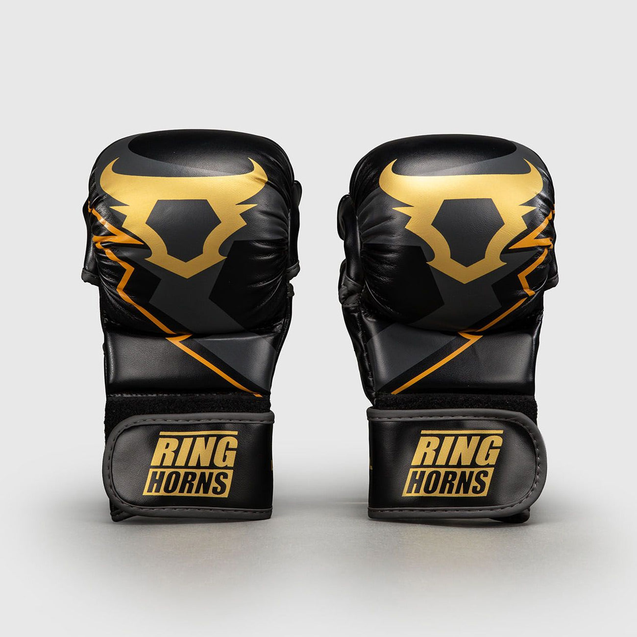 Venum Ringhorns Charger MMA Sparring Gloves Black/Gold - The Fight Club