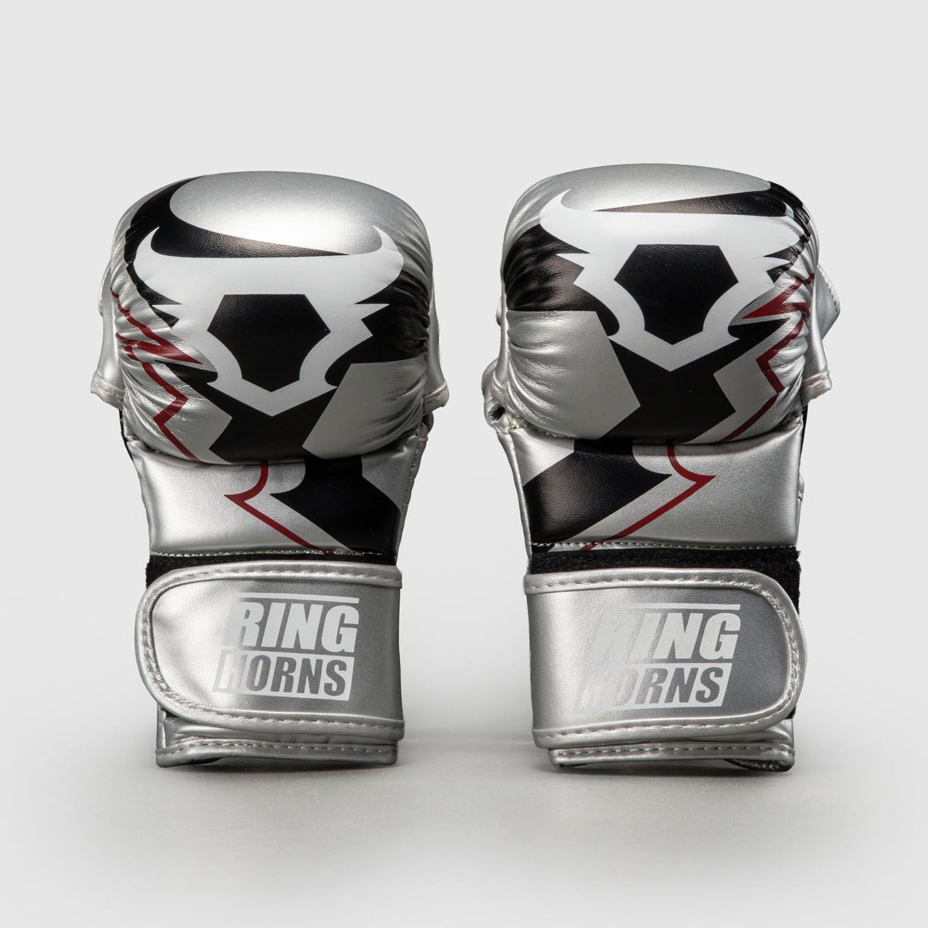 Venum Ringhorns Charger MMA Sparring Gloves Silver/Black - The Fight Club