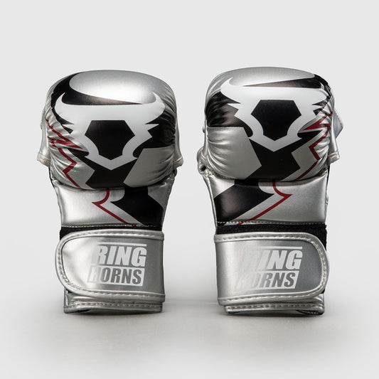 Venum Ringhorns Charger MMA Sparring Gloves Silver/Black - The Fight Club