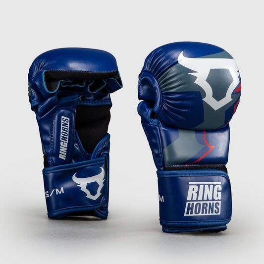 Venum Ringhorns Charger MMA Sparring Gloves Navy Blue/Red - The Fight Club