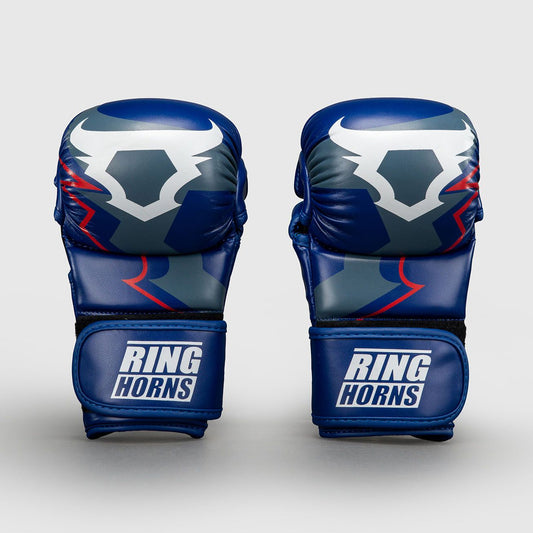 Venum Ringhorns Charger MMA Sparring Gloves Navy Blue/Red - The Fight Club