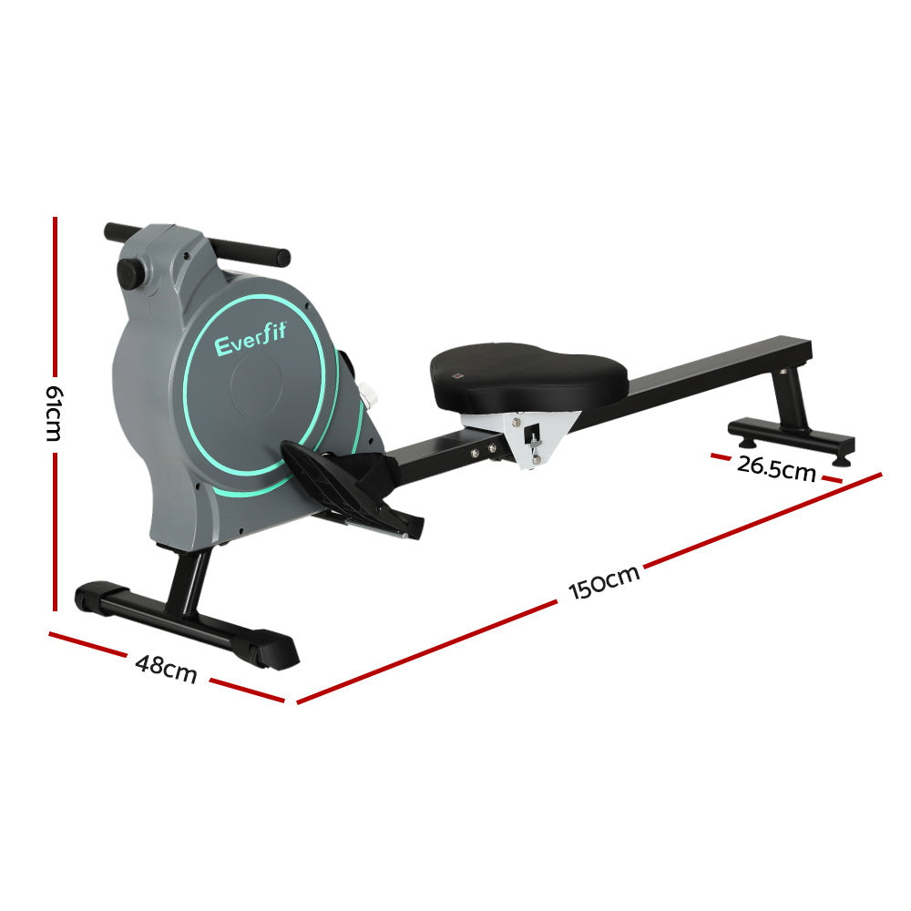 Everfit Rowing Machine 16 Levels Magnetic Rower Gym Home Cardio with APP - The Fight Club