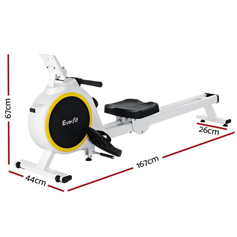 Everfit Rowing Machine 16 Levels Magnetic Rower Home Gym Cardio Workout - The Fight Club