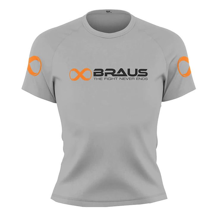 Braus Competition Kids Ranked Rash Guard Grey - The Fight Club