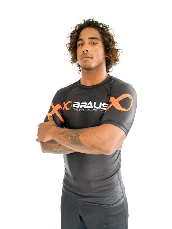 Braus Competition No Gi Rash Guard Black - The Fight Club