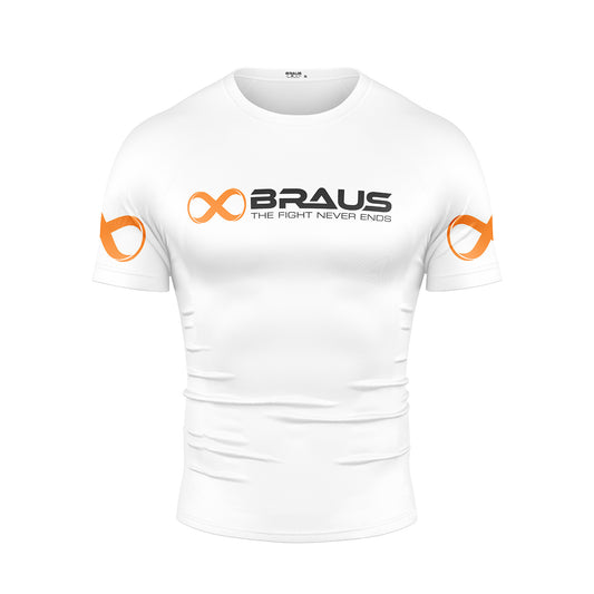 Braus Competition No Gi Rash Guard White - The Fight Club